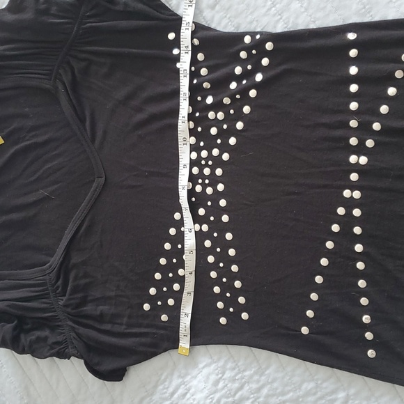 Julie's closet black top with studded detail size medium - Picture 3 of 3